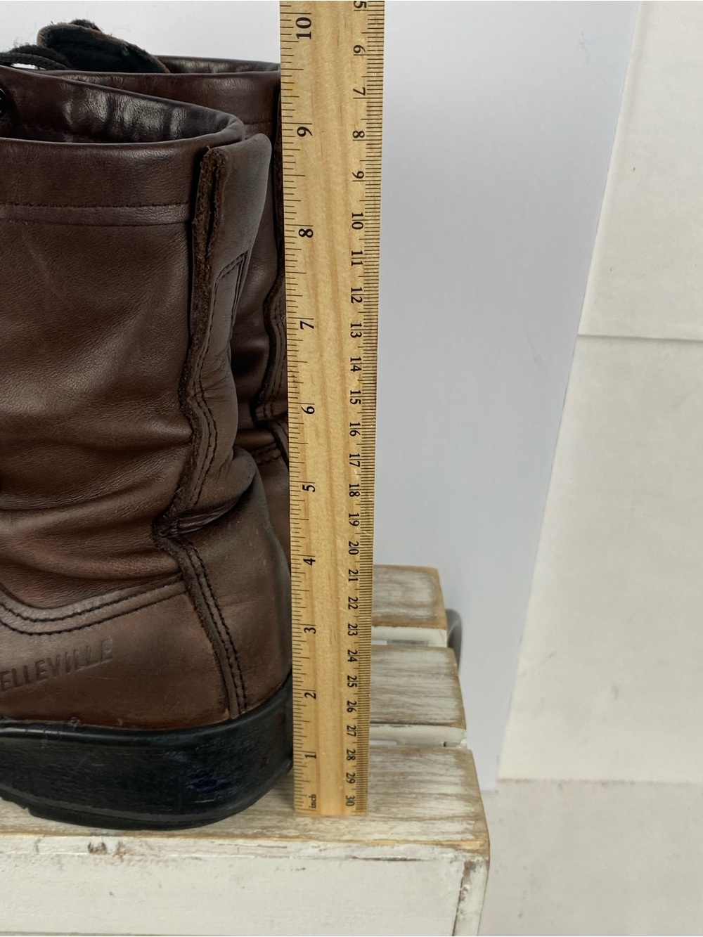 Belleville brown leather steel toe flight combat boots unisex Men 5.5W Women7.5W - Picture 10 of 16